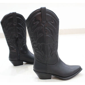 COWBOY BOOTS NEGRAS CON CIERRE (MOD 1050)