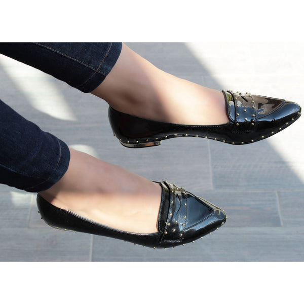 BALLERINA NEGRA CON REMACHES (MOD MIA)