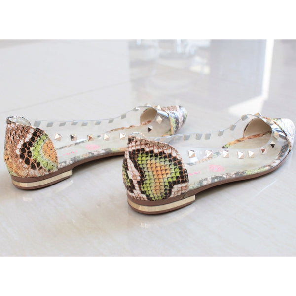 BALLERINA TRANSPARENTE/ANIMAL PRINT CON ESTOPEROLES (MOD MICARP)
