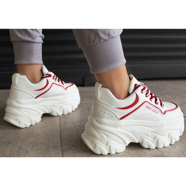 CHUNKY SNEAKERS BLANCO/ROJO (MOD VERONICA)