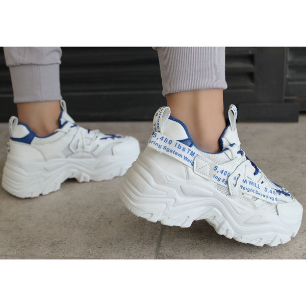CHUNKY SNEAKERS BLANCO/MARINO (MOD ADRIANA)